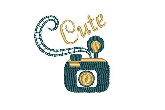Cute Camera Embroidery Design