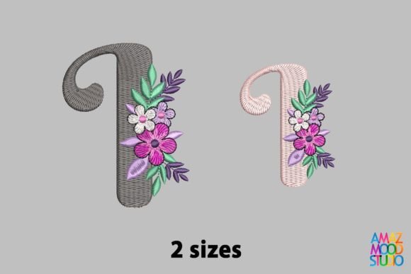 Letter I Floral Monogram Review