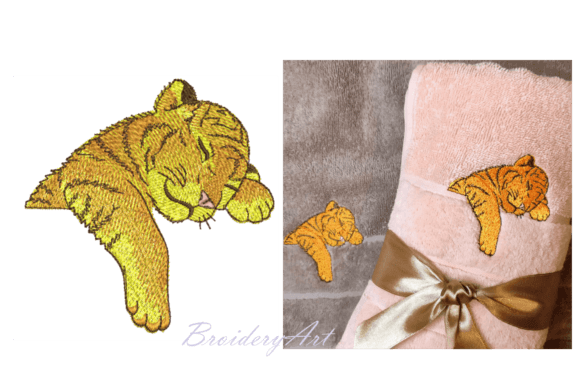 Tiger Cub Embroidery Design
